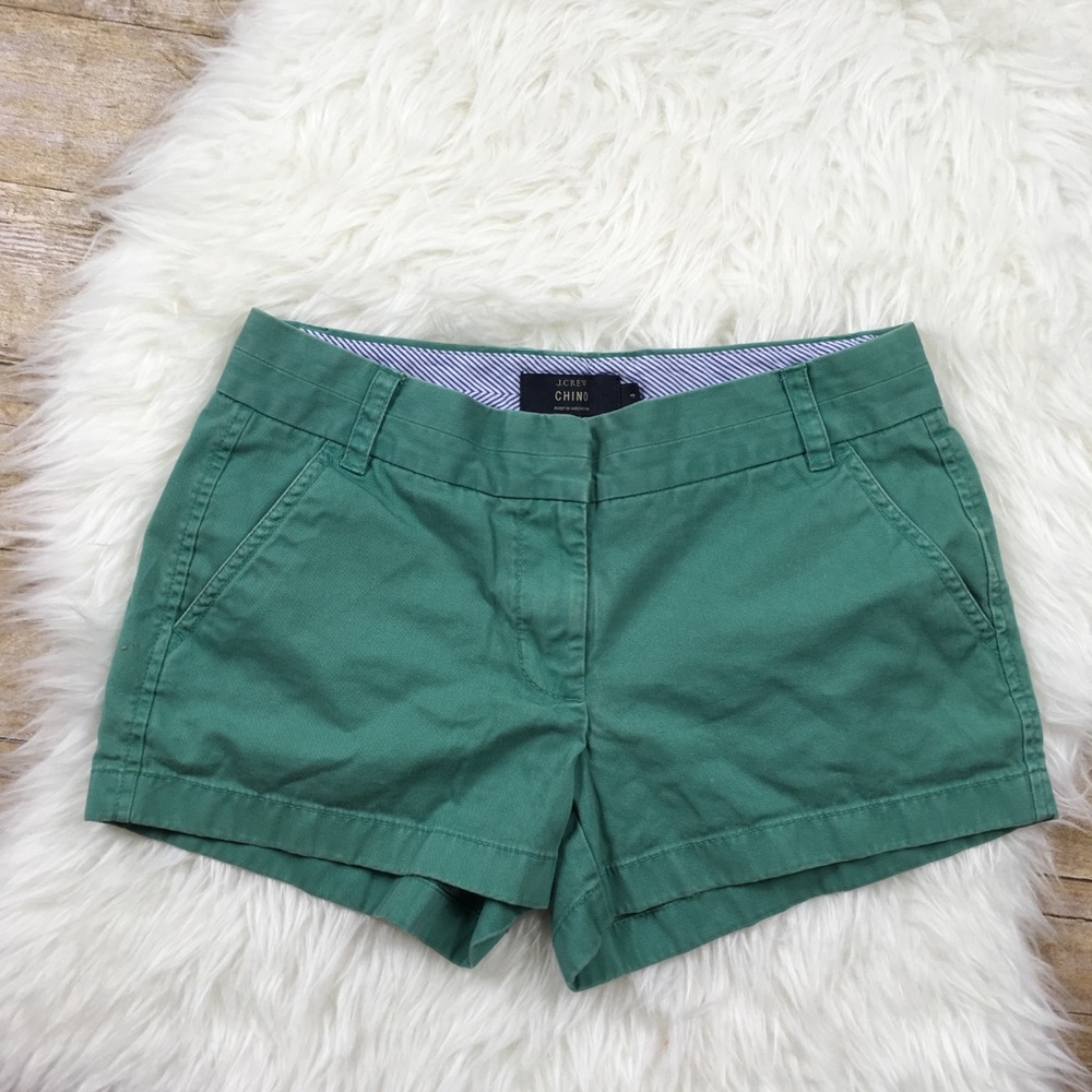 J. Crew Green Chino Shorts